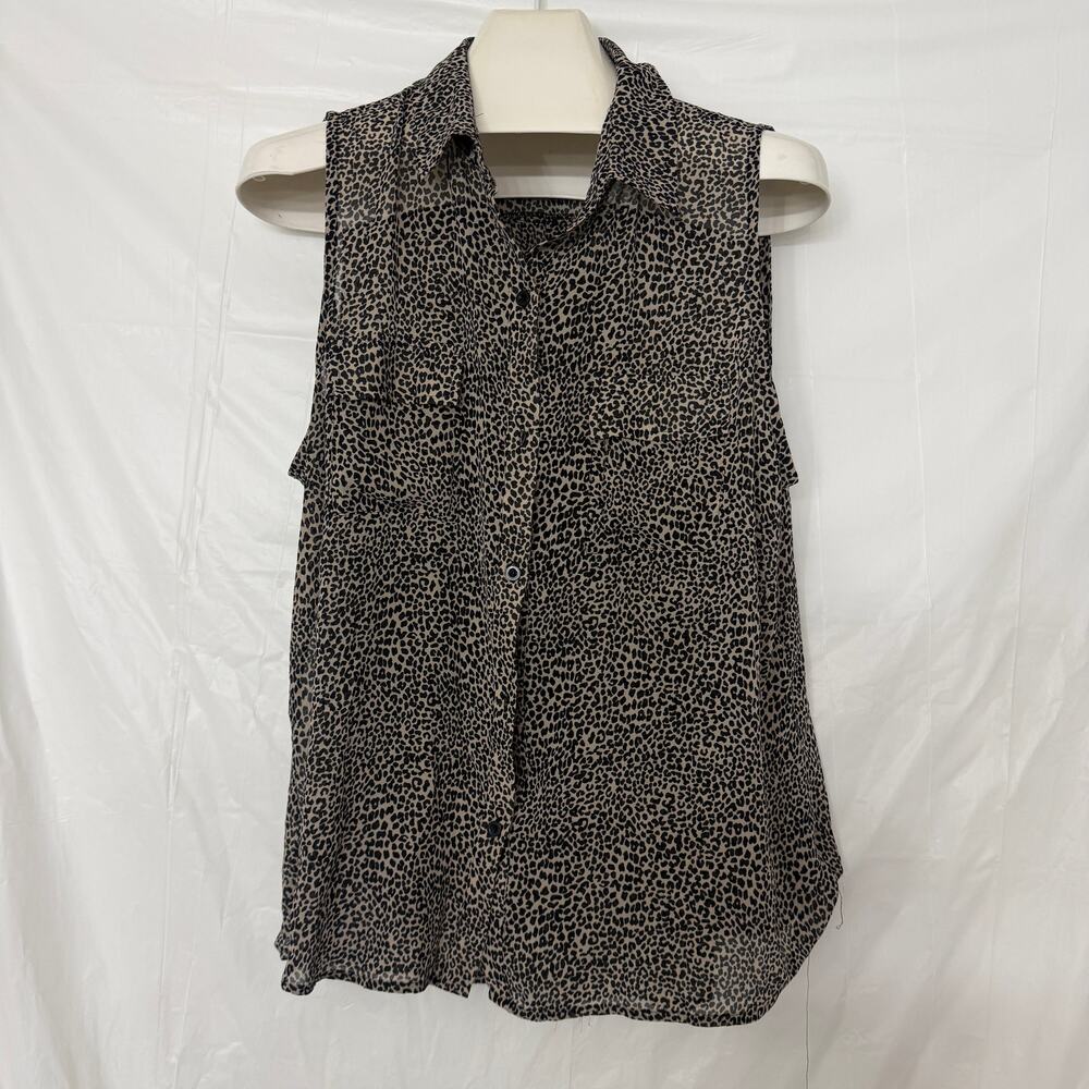 Torrid semi sheer leopard print blouse tank - Picture 1 of 5